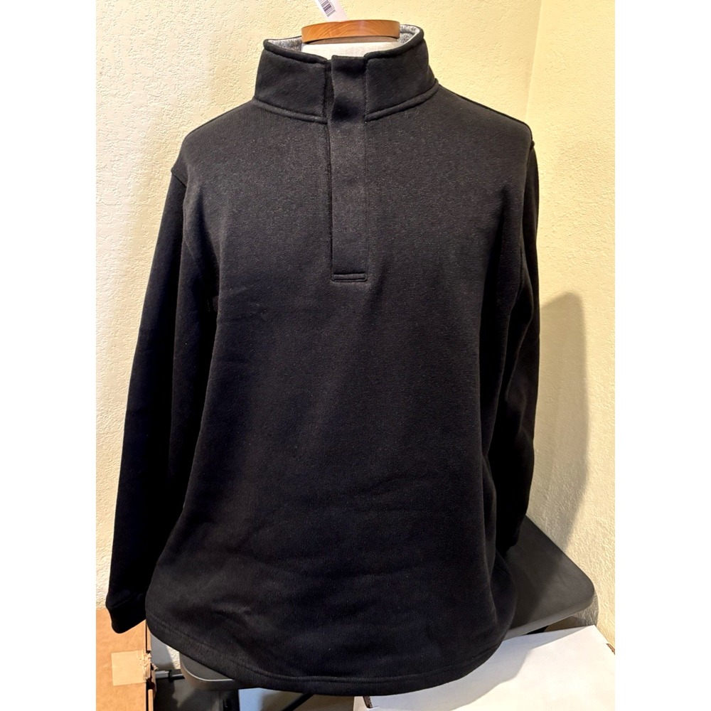 Tailorbyrd Collection Mens Sweaterknit Snap Pullover Black M25800Q XXL NWT
